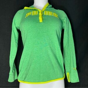 Girl’s L Green Loose Pullover Hooded Quarter Snap Sweatshirt - PUMA